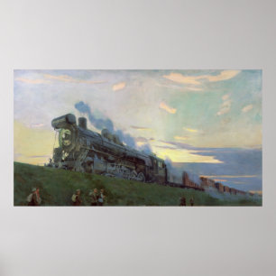 Poster Machine à vapeur de super pouvoir, 1935