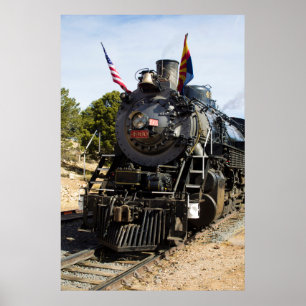 Poster Machine à vapeur ferroviaire de canyon grand 4960
