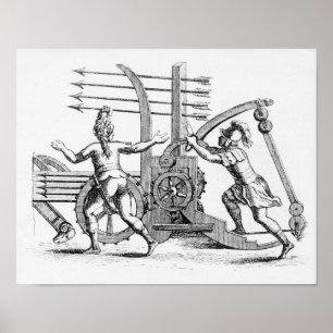 Poster Machine de guerre romaine pour les lances de mise