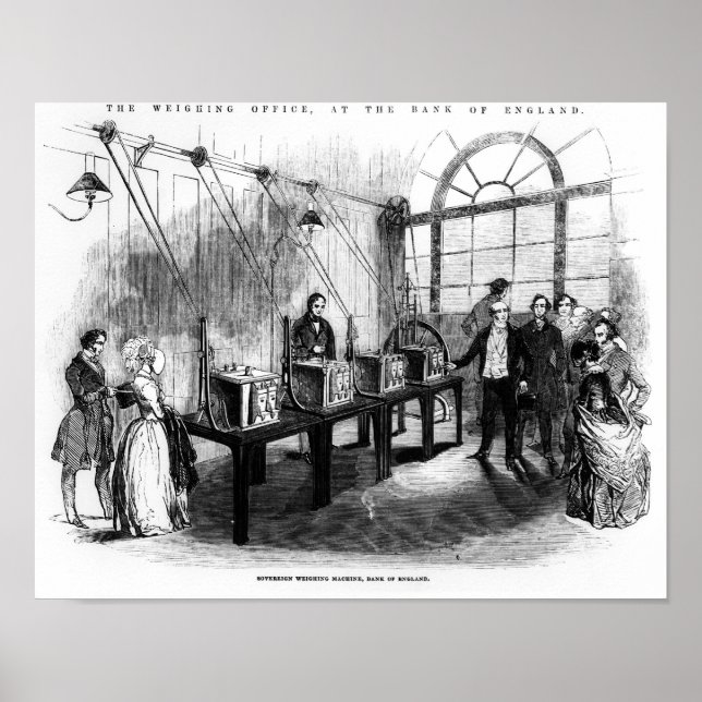 Poster Machine de pesage souveraine, Banque d'Angleterre (Devant)