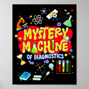 Poster Machine mystère de diagnostic pour hommes femmes t