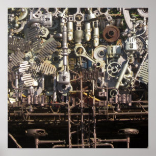 Poster Machines mécaniques Steampunk