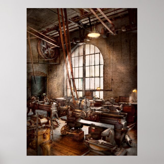 Poster Machiniste - J'aime les gros outils (Devant)