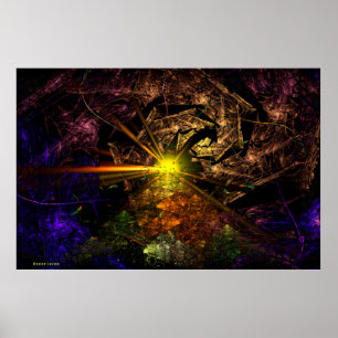 Poster Machu Picchu 3D Fractal Art