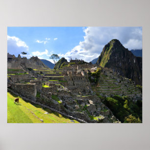 Poster Machu Picchu dans l'après-midi, Pérou