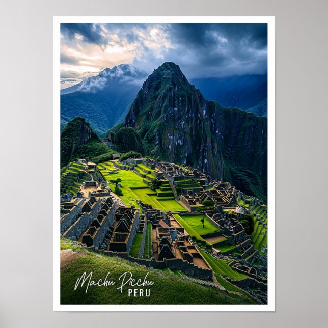 Poster Machu Picchu Pérou est le magnifique lieu touristi (Devant)