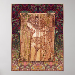 Poster Macintosh avec arrière - plan Art Nouveau