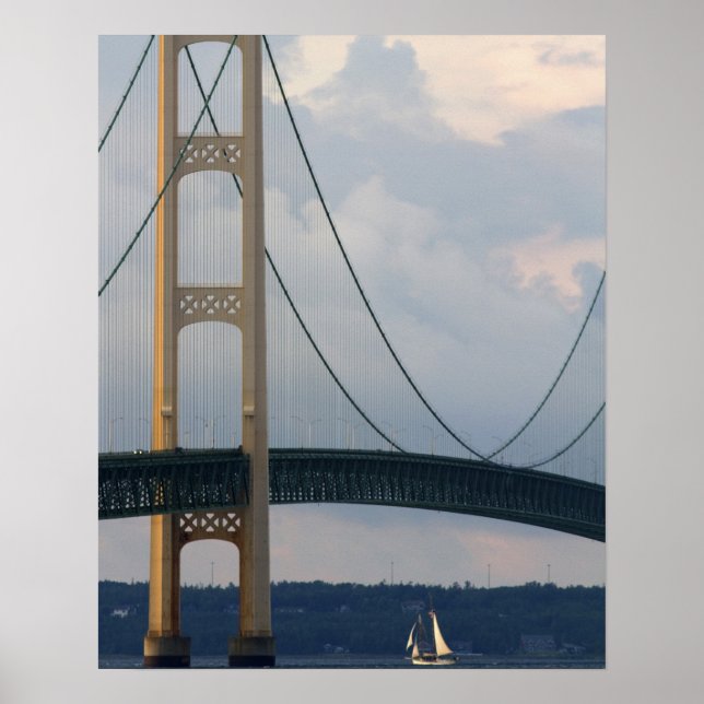 Poster Mackinac Bridge, Michigan, États-Unis (Devant)