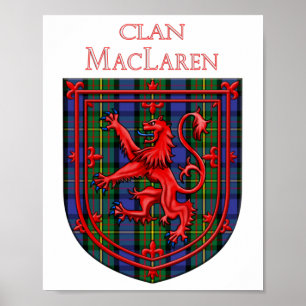 Poster MacLaren Tartan Scottish Plaid Lion Rampant
