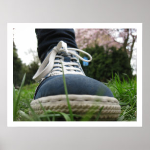 Poster Macro Chaussure Bleue