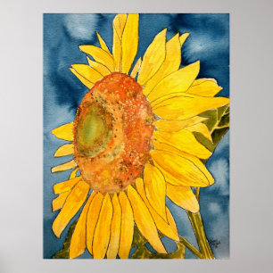 Poster macro copie d'affiche d'art populaire de tournesol