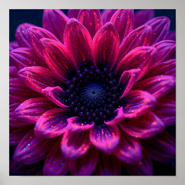Poster Macro Fuchsia Nebula (Devant)