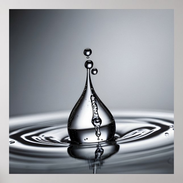 Poster Macro goutte d'eau (Devant)