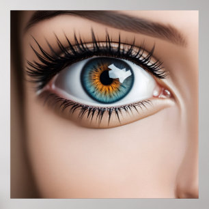 Poster Macro oeil femelle