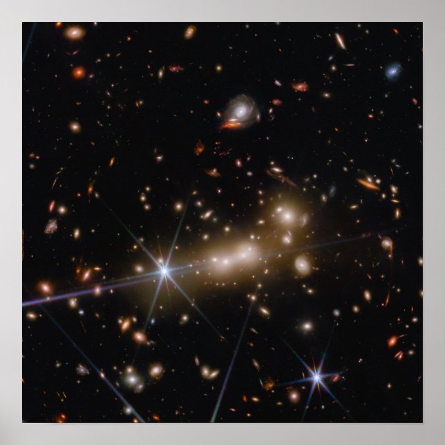 Poster MACS0647 | Effet de la lentille gravitationnelle | (Devant)