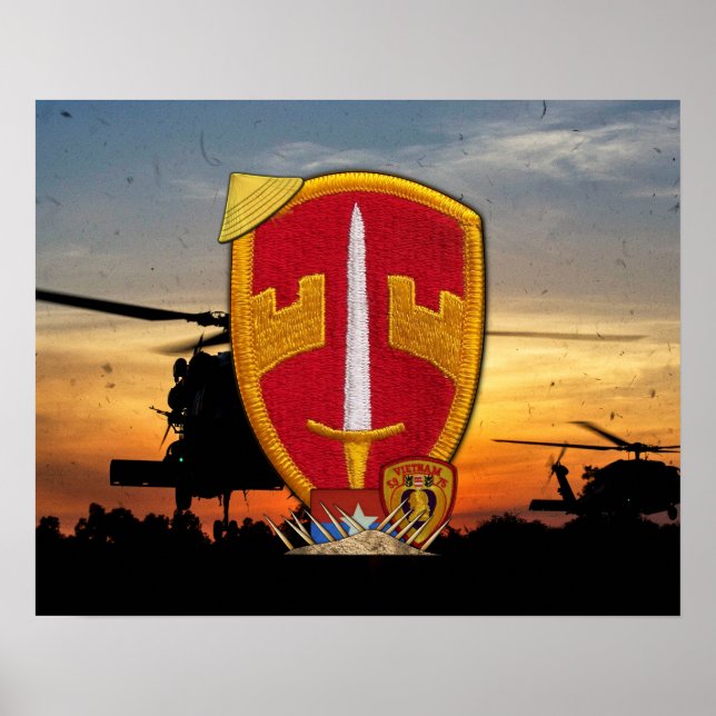 Poster MACV Conseillers militaires Patch de guerre du Vie (Devant)