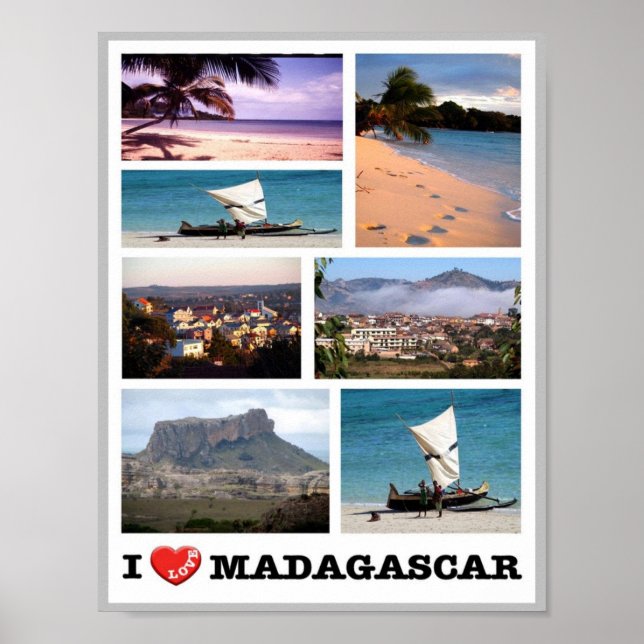 Poster Madagascar - I Love - (Devant)