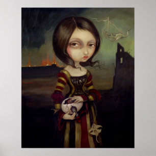 Poster Madame avec une copie gothique peu intellectuelle