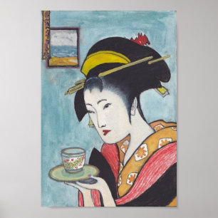 Poster Madame classique japonaise Art de geisha