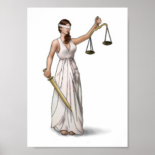 Poster Madame Justice Illustration