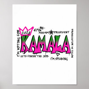 Poster Madame la Présidente Kamala Harris 2024