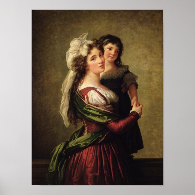 Poster Madame Rousseau et sa fille, 1789 (Devant)