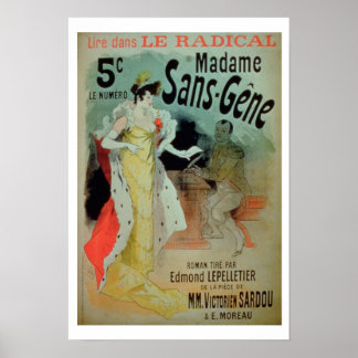 Poster "Madame Sans-Gene" dans Le Radical, par Edmond Lep