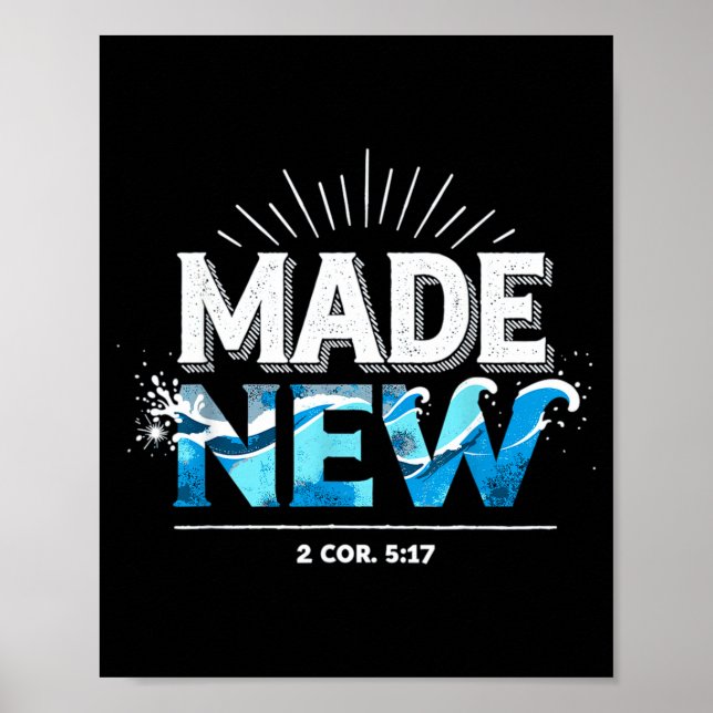 Poster Made New Baptized Baptism  (Devant)