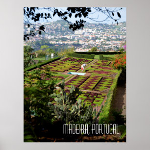 Poster Madeira Funchal Jardin botanique Portugal