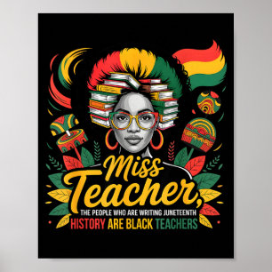 Poster Mademoiselle enseignante les seules personnes écri