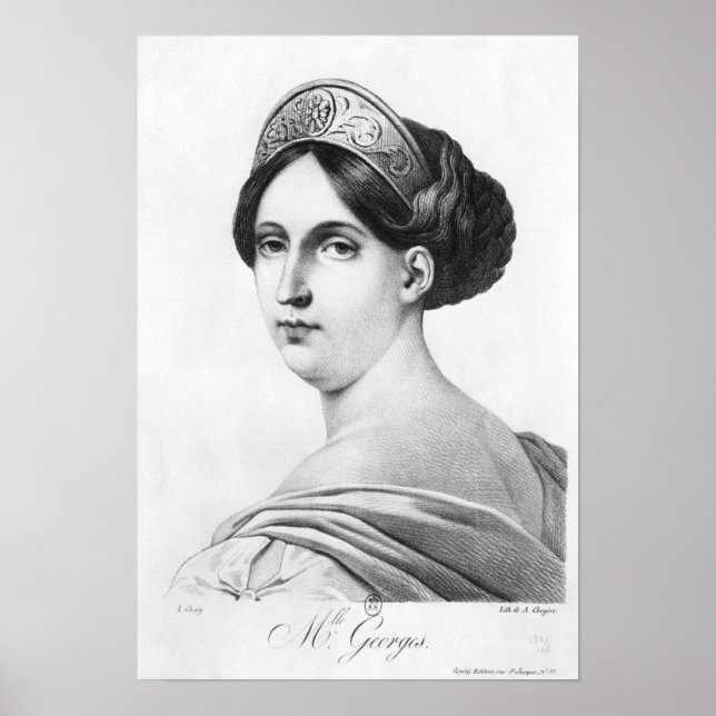 Poster Mademoiselle George, 1825 (Devant)