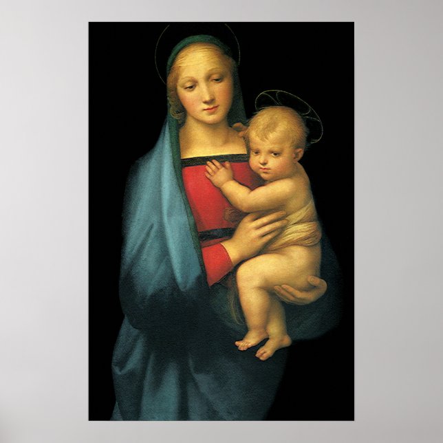 Poster Madonna And Child, Madonna del Granduca par Raphae (Devant)
