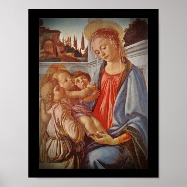 Poster Madonna Christ Enfant et Anges (Devant)