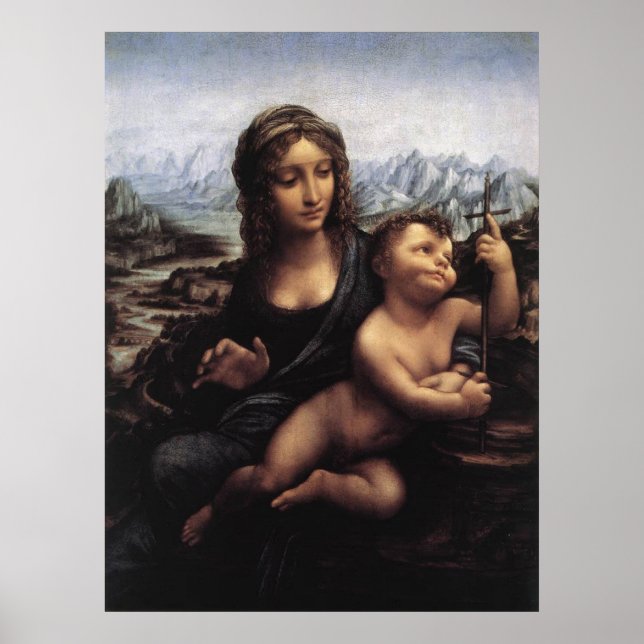 Poster madonna de l'incubateur de fils, Léonard de Vinci (Devant)