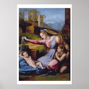 Poster Madonna du diadème bleu ou Madonna de t