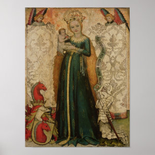 Poster Madonna et enfant avec des épis de blé, 1440-50