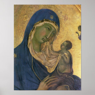 Poster Madonna et enfant avec des solides solubles.