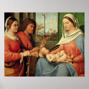 Poster Madonna et enfant avec les saints 2