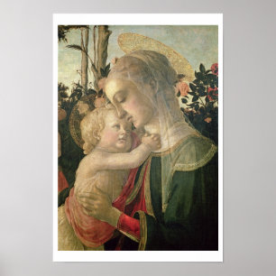 Poster Madonna et enfant avec St John le baptiste, detai