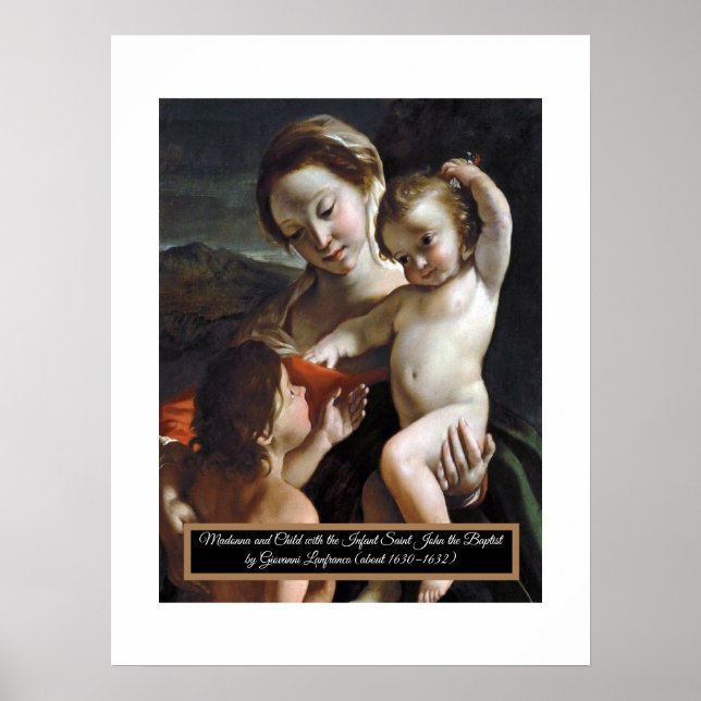 Poster Madonna et Enfant Saint John (Devant)