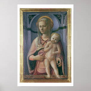 Poster Madonna et enfant (tempera sur le panneau)