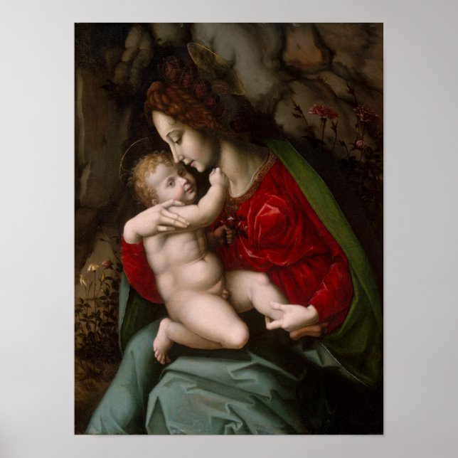 Poster Madonna et Enfant, vers 1520 (Devant)