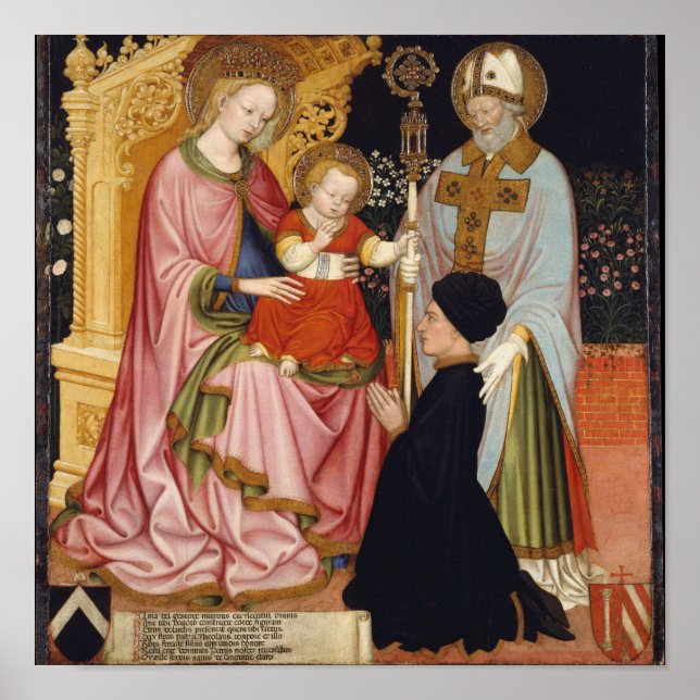 Poster Madonna et l'enfant avec le donateur (Devant)