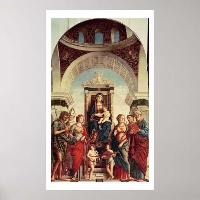 Poster Madonna et l'enfant avec les saints (Devant)