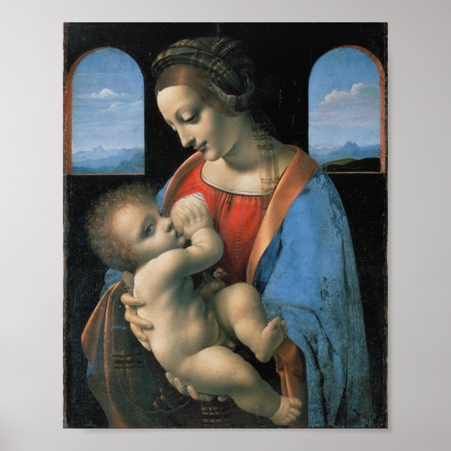 Poster Madonna Litta, Leonardo da Vinci Art (Devant)