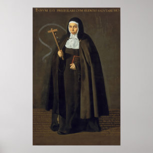 Poster Madre Maria Jeronima de la Fuente, 1620