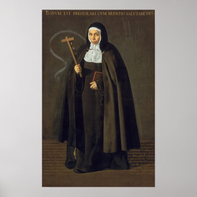 Poster Madre Maria Jeronima de la Fuente, 1620 (Devant)