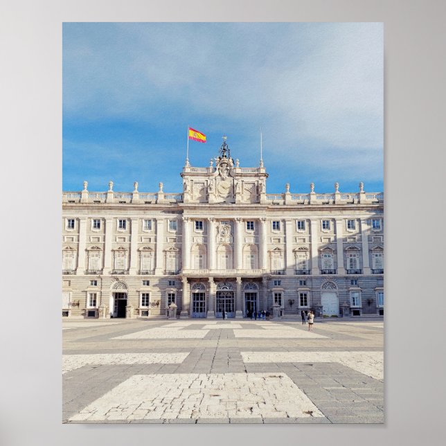 Poster Madrid Espagne Palais Royal Forteresse (Devant)