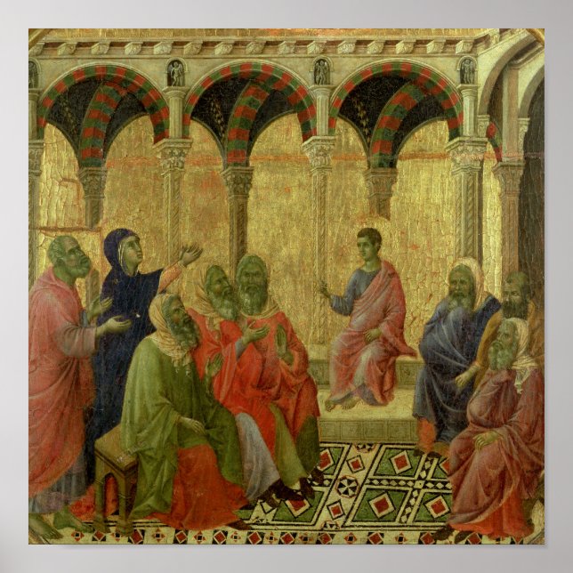 Poster Maesta : Christ parmi les médecins, 1308-11 (Devant)