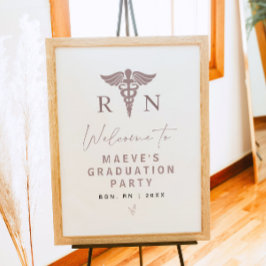 Poster MAEVE Rose Gold Infirmière Bienvenue à la remise d